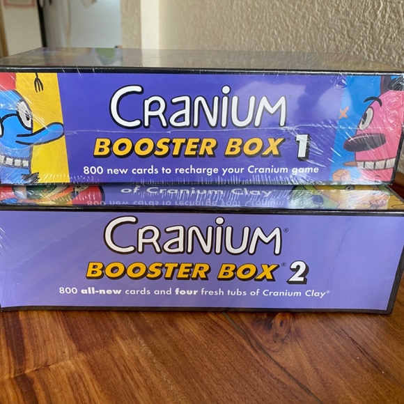 Cranium Booster Boxes 1 & 2 Expansion Sets 800 Cards in Each Fun Game New Sealed - Picture 4 of 5